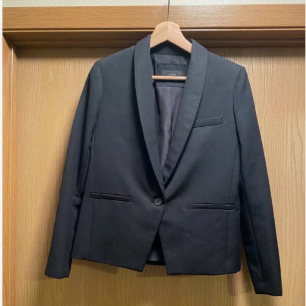 Women's J.Crew Black Blazer Size 6 100% Wool